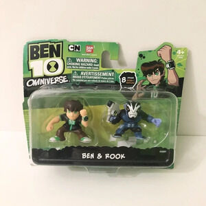 2013 Ben 10 Omniverse Ben and Rook Mini Figures  Bandai Cartoon Network